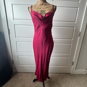 Anthropologie Deep Red Midi Dress